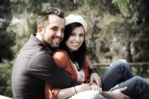 Past our first crazy year of marriage and pregnant with our love child. We were happy here. :) 