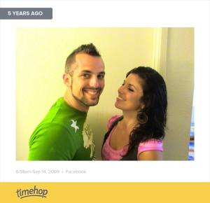 A picture of us the week we got engaged. 