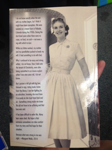 the back cover of Life as a Speckled Bird is Intriguing! 
